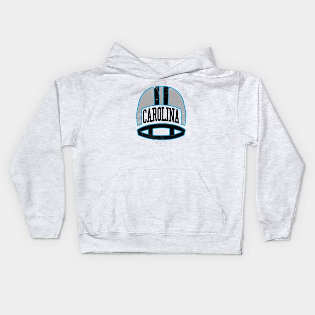 Carolina Retro Helmet - White Kids Hoodie by KFig21